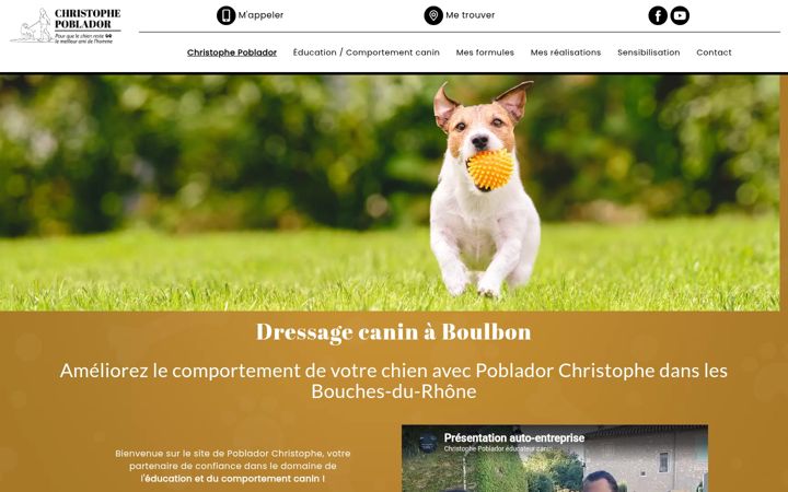 Captura de pantalla de christophe-poblador-educateur-comportementaliste-canin.fr