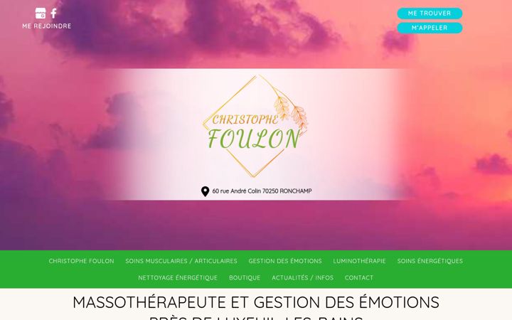 Captura de pantalla de christophe-therapeute.fr