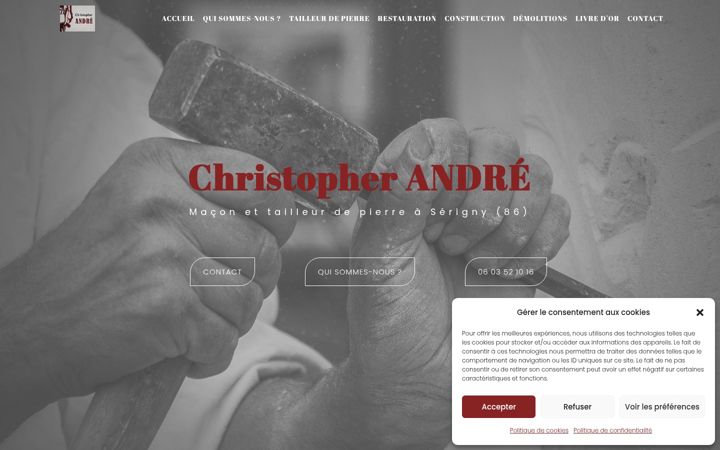 Captura de pantalla de christopherandre.fr