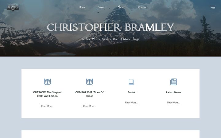 Snímek obrazovky christopherbramley.co.uk