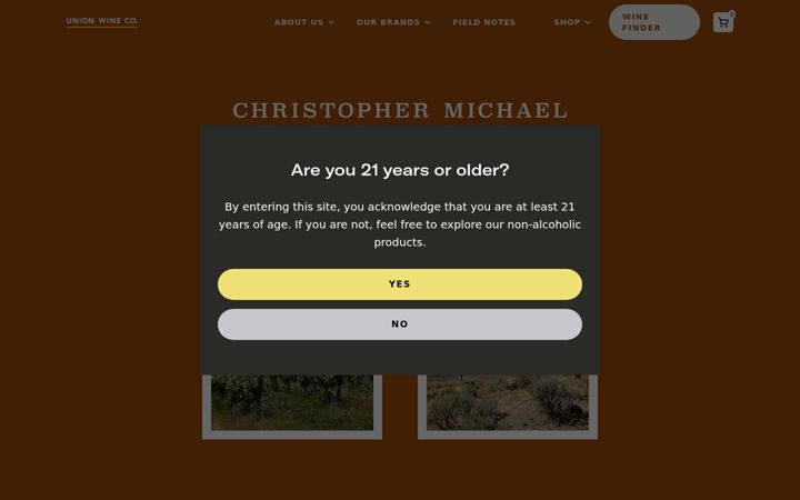 Screenshot of christophermichaelwines.com