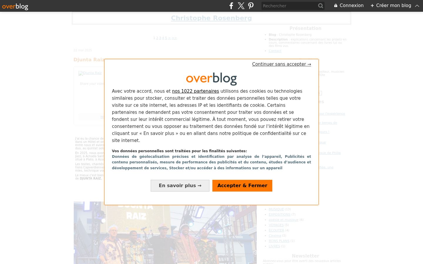 Captura de ecrã do banner de consentimento apresentado antes de qualquer interação