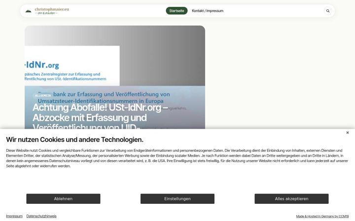 Screenshot ta' christophmaier.eu