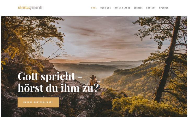 Snímek obrazovky christusgemeinde.net