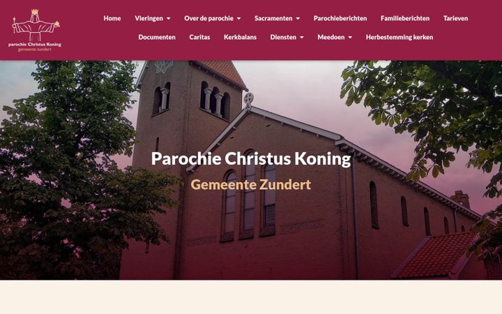 Screenshot του christuskoningzundert.nl