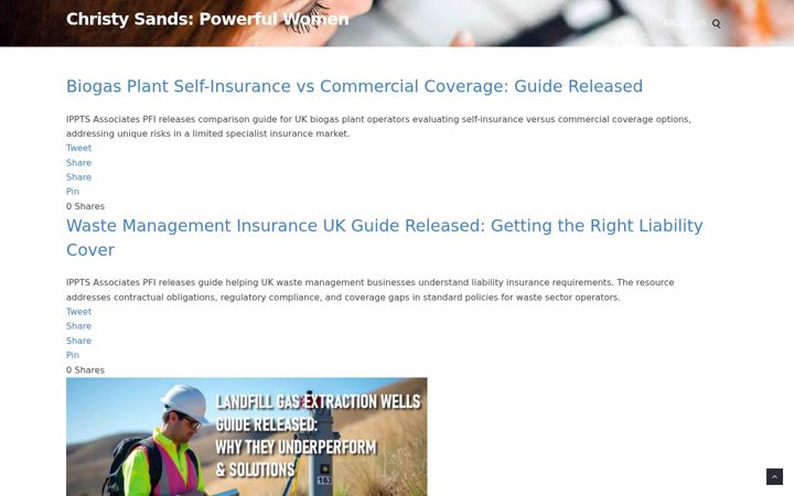 Screenshot of christysands.com