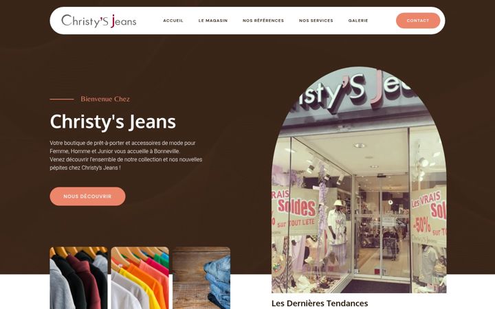 Ekraanipilt saidist christysjeans.fr