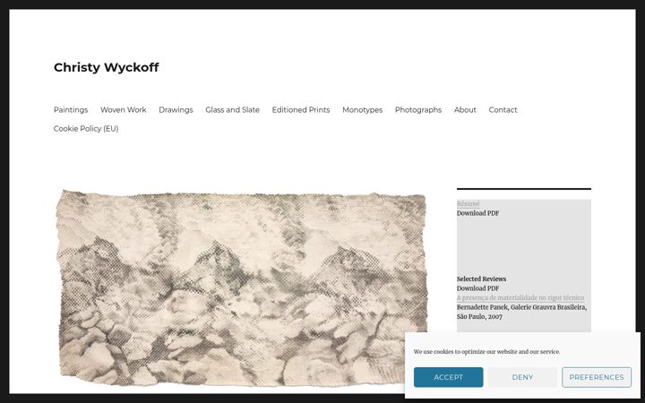 Screenshot of christywyckoff.com