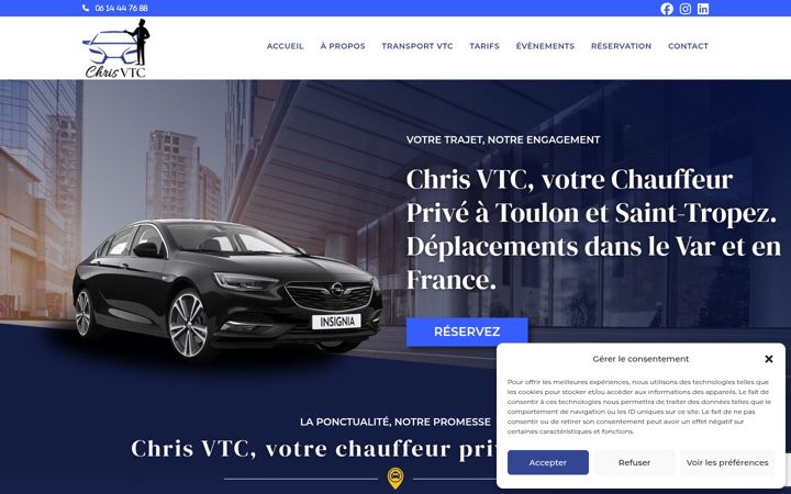 Ekraanipilt saidist chrisvtc.fr