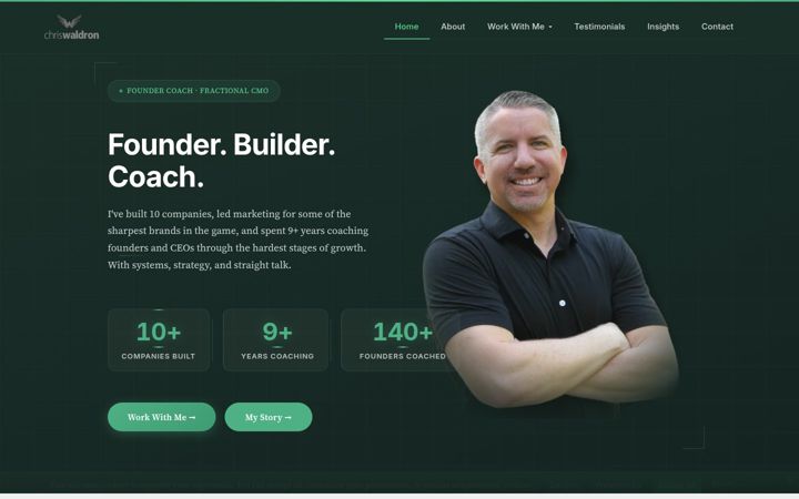 Screenshot of chriswaldron.com