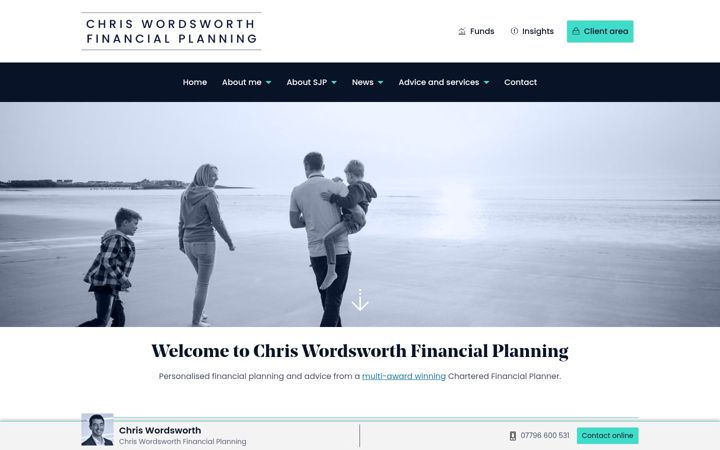 Snímek obrazovky chriswordsworthfinancialplanning.co.uk
