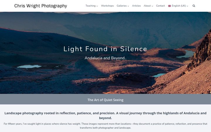 Screenshot of chriswright.photography