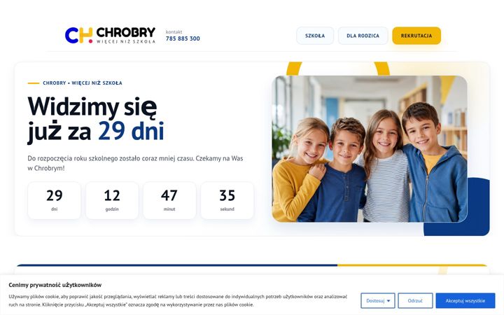 Screenshot of chrobry.lublin.pl