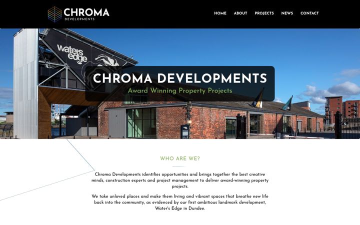 Screenshot of chromadevelopments.com