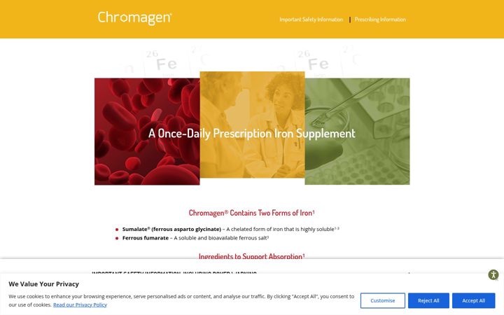 Screenshot of chromagenrx.com