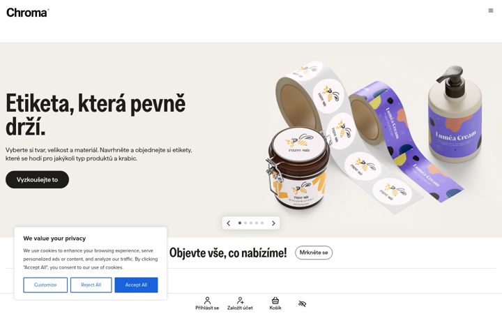 Skjermbilde av chromaprint.cz