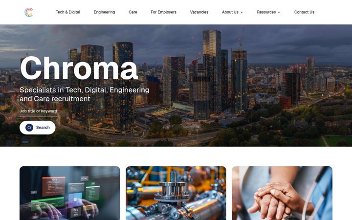 Screenshot of chromarecruitment.com