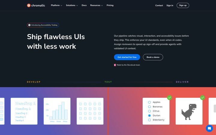 Screenshot of chromatic.com