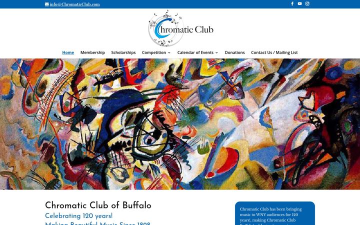 Screenshot stránky chromaticclub.org