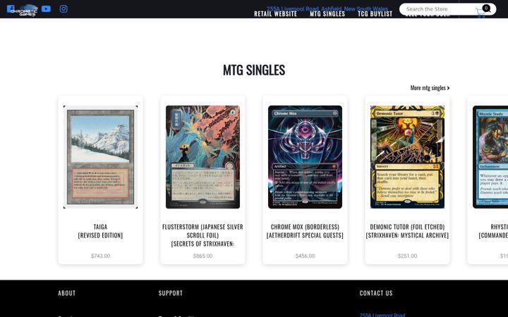 Screenshot of chromaticgamestcg.com.au