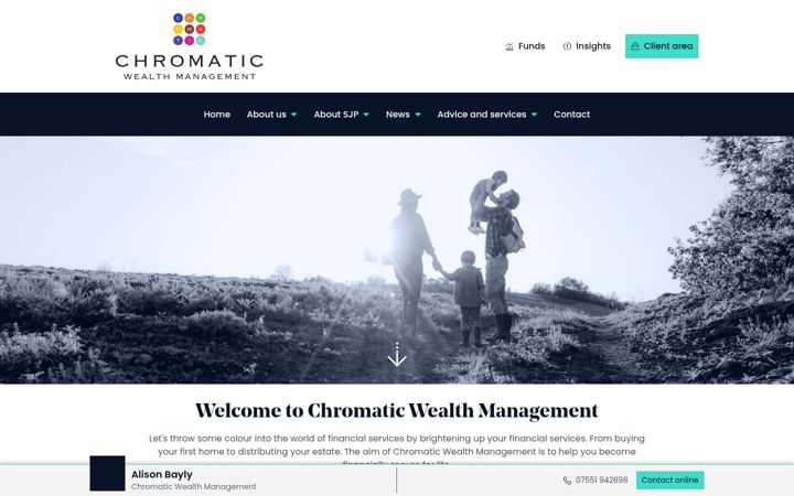 Screenshot di chromaticwealth.co.uk