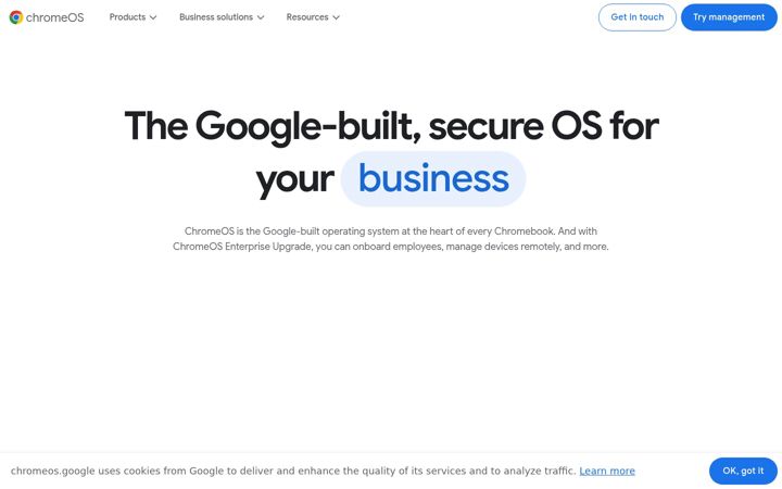 Screenshot of chromeos.google