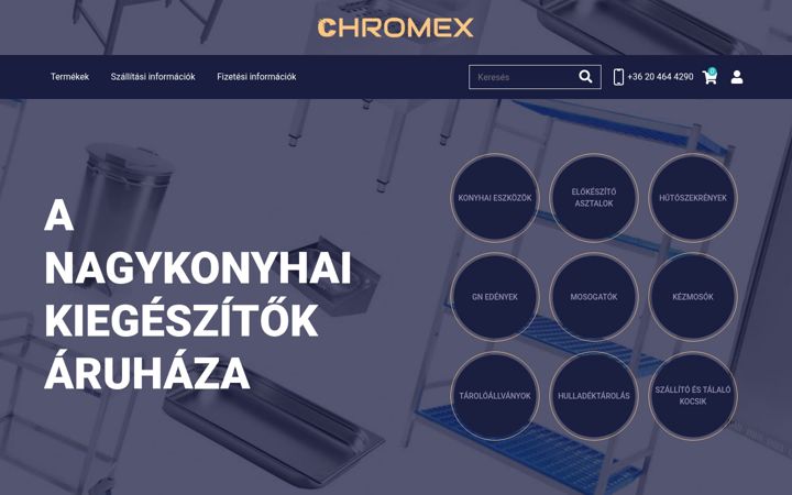 Екранна снимка на chromex.hu