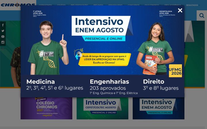 Screenshot of chromos.com.br