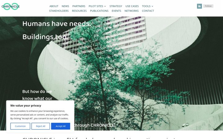 Screenshot ta' chronicle-project.eu