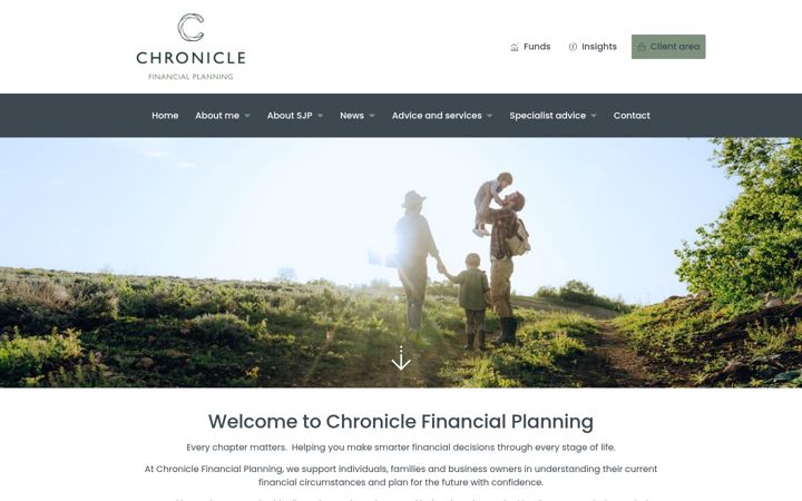 Skærmbillede af chroniclefinancialplanning.co.uk