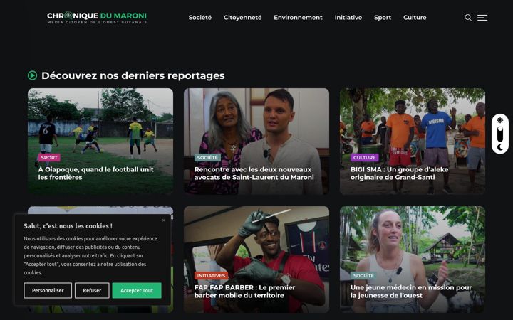 Ekraanipilt saidist chronique-du-maroni.fr