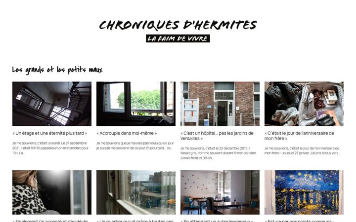 Ekraanipilt saidist chroniquesdhermites.fr