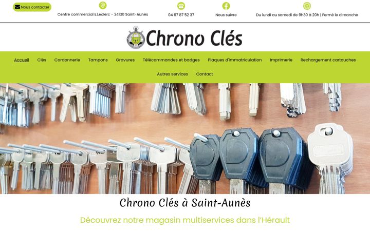 Ekraanipilt saidist chrono-cles.fr