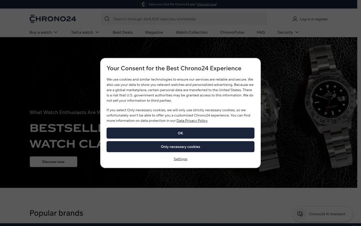 Screenshot of chrono24.ae