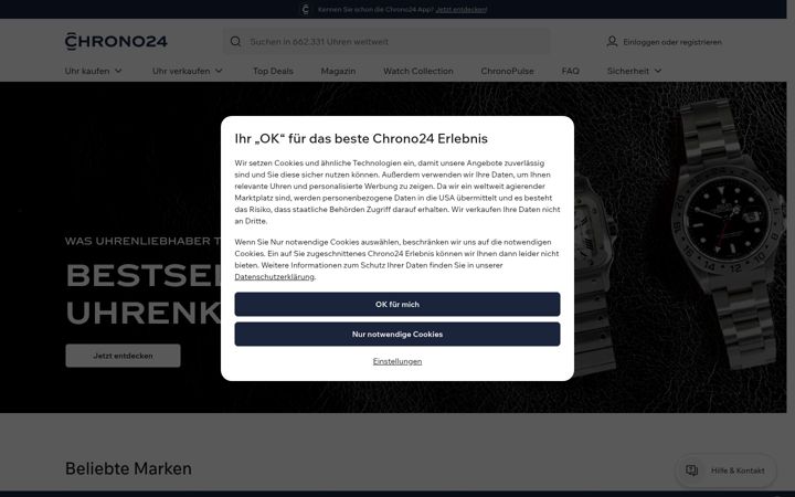 Screenshot of chrono24.de