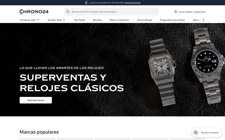 Screenshot of chrono24.es