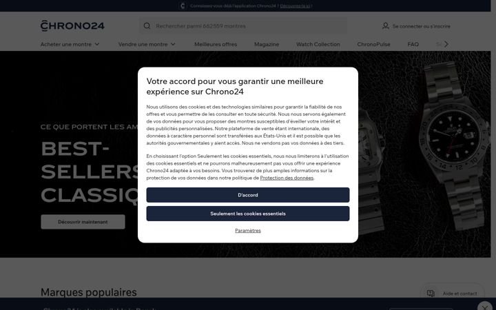 Screenshot of chrono24.fr