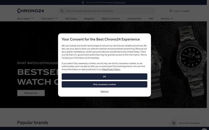 Screenshot of chrono24.in