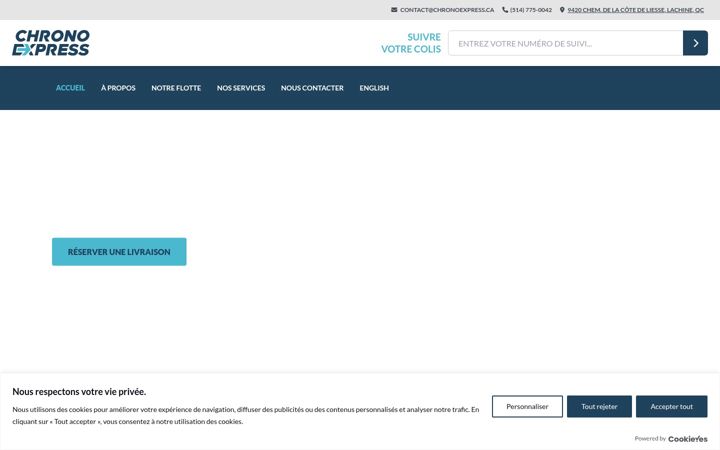 Screenshot του chronoexpress.ca