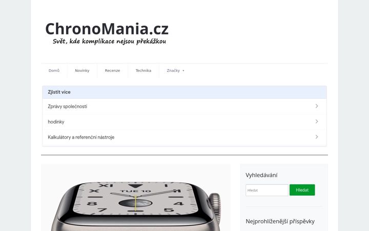 Skjermbilde av chronomania.cz
