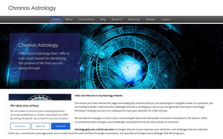 Skærmbillede af chronos-astrology.co.uk
