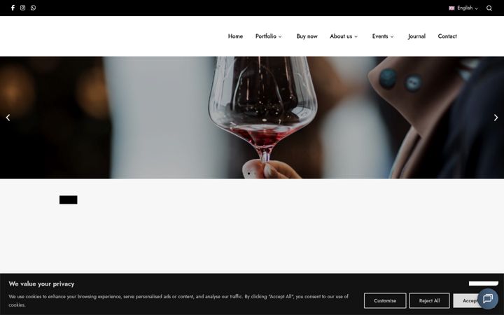 Screenshot of chronos.wine