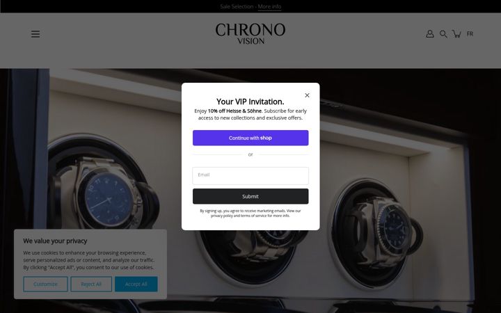 Screenshot του chronovision.ca