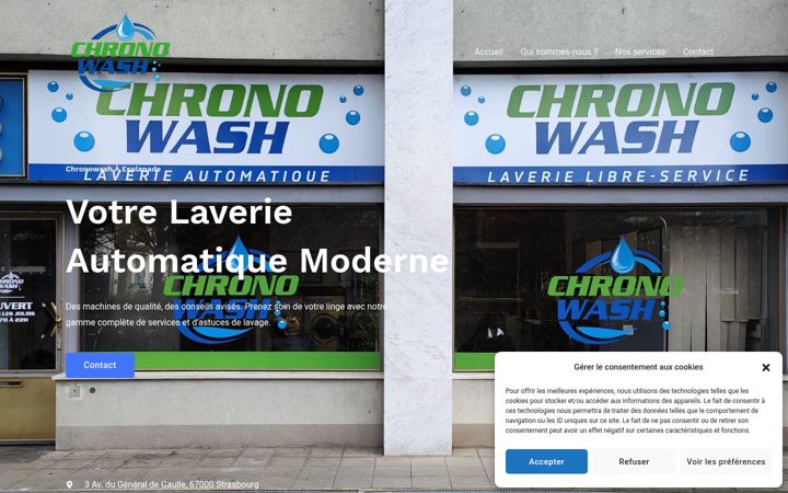 Snímek obrazovky chronowash.net