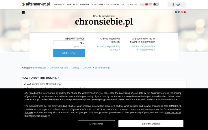 Screenshot of chronsiebie.pl