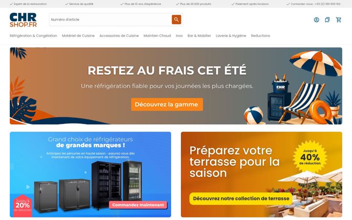 Kuvakaappaus sivustosta chrshop.fr