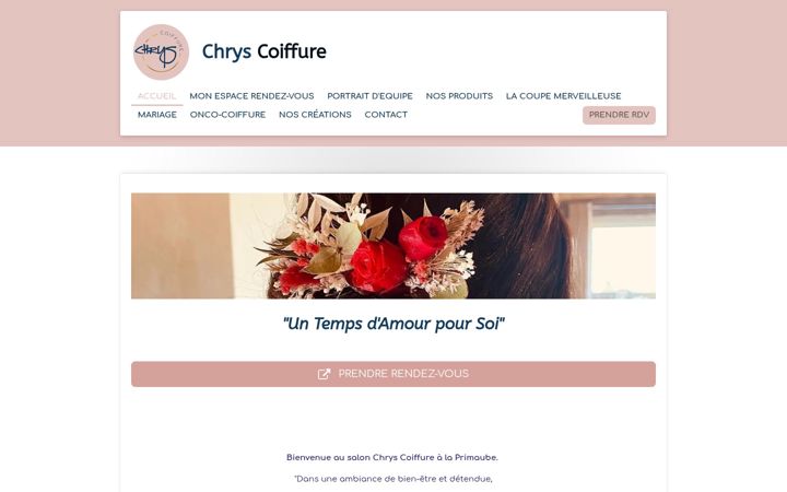 Kuvakaappaus sivustosta chrys-coiffure.fr
