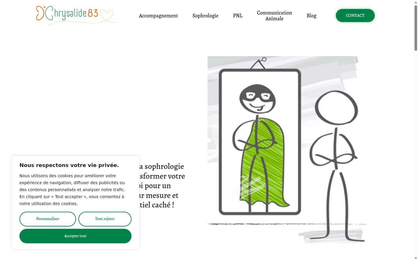 Captura de pantalla del banner de consentimiento mostrado antes de cualquier interacción