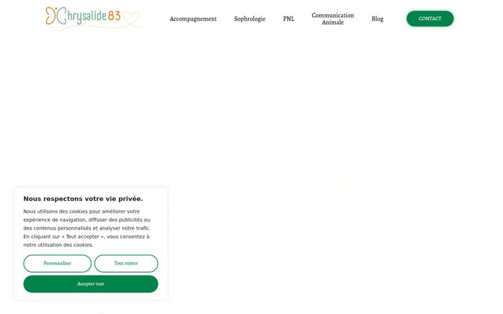 Kuvakaappaus sivustosta chrysalide83.fr