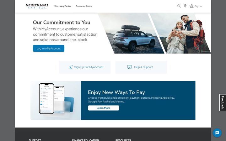Screenshot of chryslercapital.com